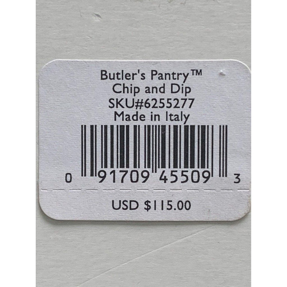 LENOX Butler's Pantry Chip & Dip Set 2-Piece White Italy 13-7/8" 6255277 NIB - Picture 7 of 7